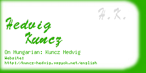 hedvig kuncz business card